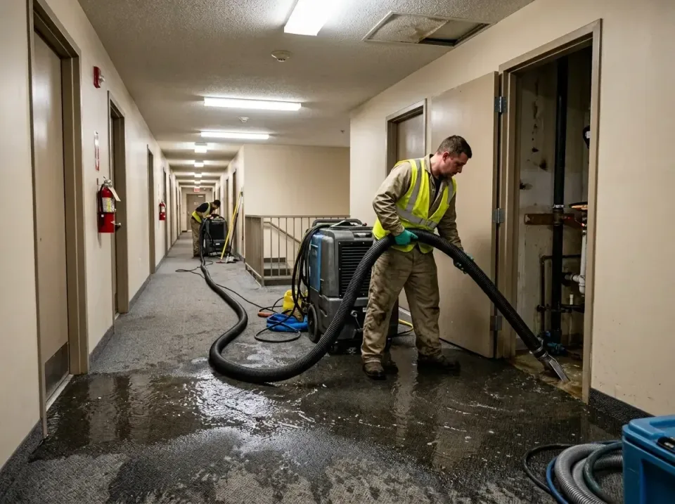 multi-unit-apartment-hallway-f-005 — frequently asked questions, Emergency Burst Pipe Water Extraction & Removal in South He…